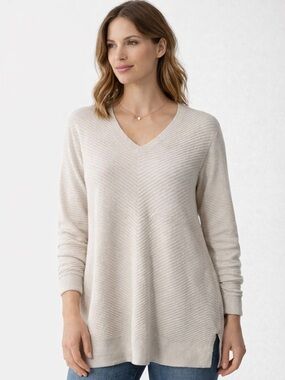 Eileen Fisher System Extra Fine Merino Wool top Women's size large soft pink